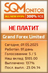 Кнопка Статуса для Инвест-Проекта Grand Forex Limited