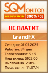Кнопка Статуса для Инвест-Проекта GrandFX