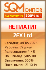 Кнопка Статуса для Инвест-Проекта 2FX Ltd
