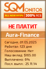 Кнопка Статуса для Инвест-Проекта Aura-Finance