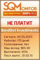 Кнопка Статуса для Инвест-Проекта BondDot Investments