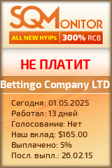 Кнопка Статуса для Инвест-Проекта Bettingo Company LTD