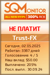 Кнопка Статуса для Инвест-Проекта Trust-FX