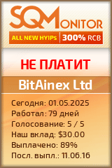 Кнопка Статуса для Инвест-Проекта BitAinex Ltd
