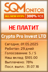Кнопка Статуса для Инвест-Проекта Crypto Pro Invest LTD