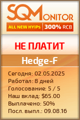 Кнопка Статуса для Инвест-Проекта Hedge-F