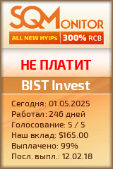 Кнопка Статуса для Инвест-Проекта BIST Invest