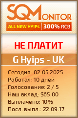 Кнопка Статуса для Инвест-Проекта G Hyips - UK