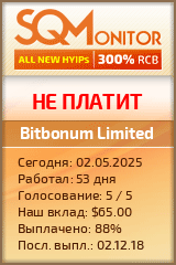 Кнопка Статуса для Инвест-Проекта Bitbonum Limited