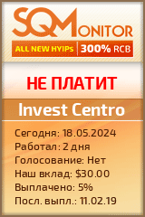 Кнопка Статуса для Хайпа Invest Centro