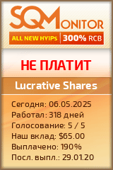 Кнопка Статуса для Хайпа Lucrative Shares