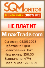 Кнопка Статуса для Инвест-Проекта MinaxTrade.com