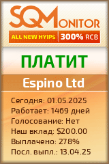 Кнопка Статуса для Инвест-Проекта Espino Ltd