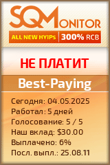 Кнопка Статуса для Инвест-Проекта Best-Paying