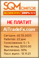 Кнопка Статуса для Хайпа AiTradeFx.com