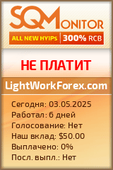 Кнопка Статуса для Хайпа LightWorkForex.com