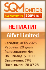 Кнопка Статуса для Инвест-Проекта Aifxt Limited