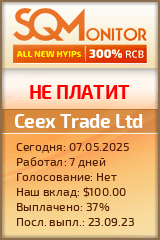 Кнопка Статуса для Хайпа Ceex Trade Ltd