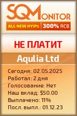 Кнопка Статуса для Инвест-Проекта Aqulia Ltd