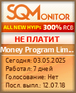 Кнопка Статуса для Хайпа Money Program Limited