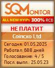 Кнопка Статуса для Инвест-Проекта Coincxo Ltd